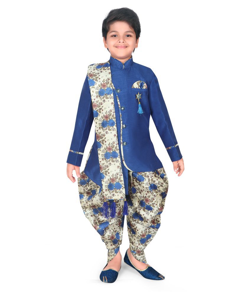     			Ahhaaaa Ethnic Wear Sherwani/Indo Western and Printed Dhoti Pant With Dupatta For Kids and Boys