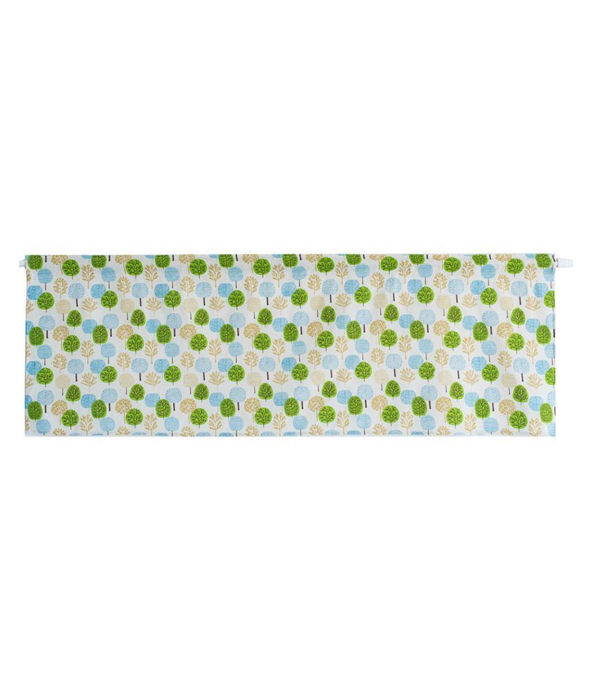 Cocoshope Curtains Valance Blue Green Tree Printing Blackout
