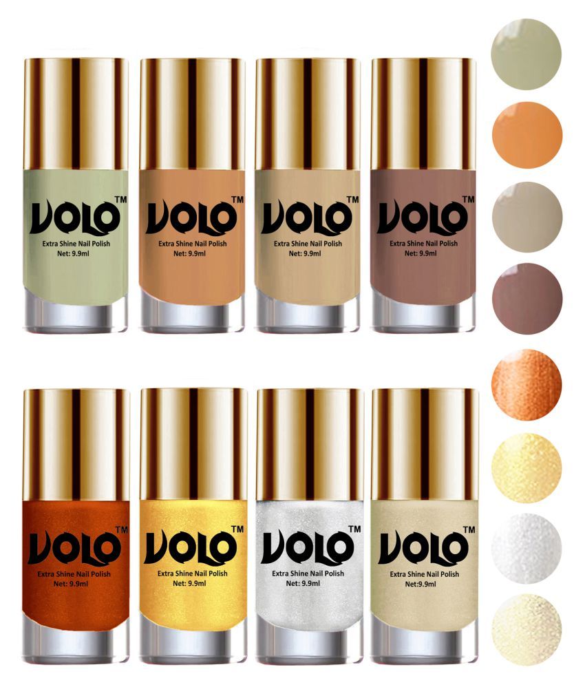     			VOLO High-Shine Long Lasting Non Toxic Nail Polish Professional Multi Glossy Pack of 8 79 mL