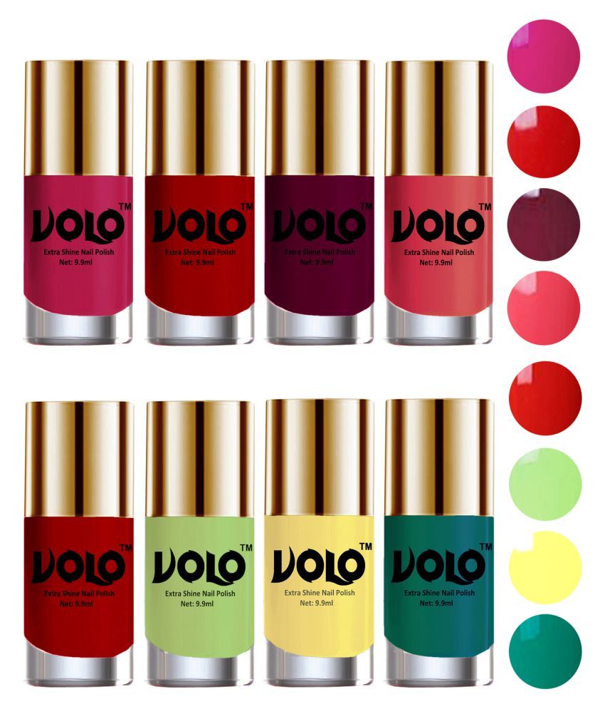     			VOLO High-Shine Long Lasting Non Toxic Nail Polish Professional Multi Glossy Pack of 8 79 mL