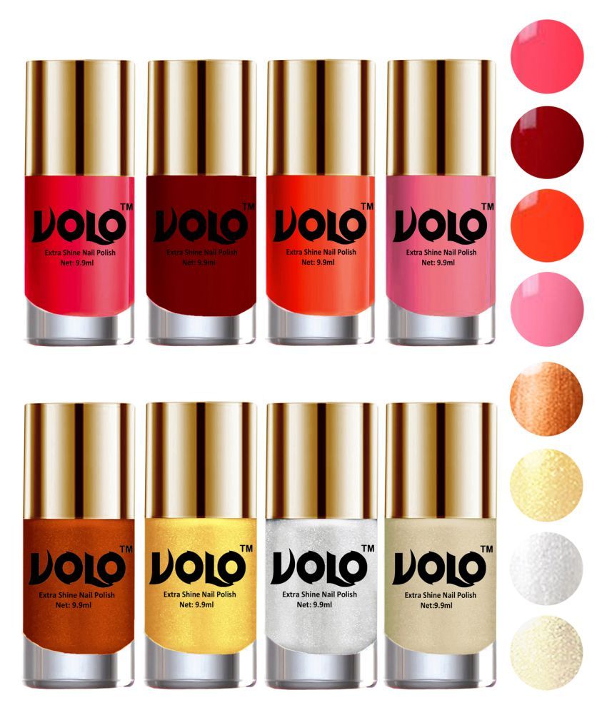     			VOLO High-Shine Long Lasting Non Toxic Nail Polish Professional Multi Glossy Pack of 8 79 mL