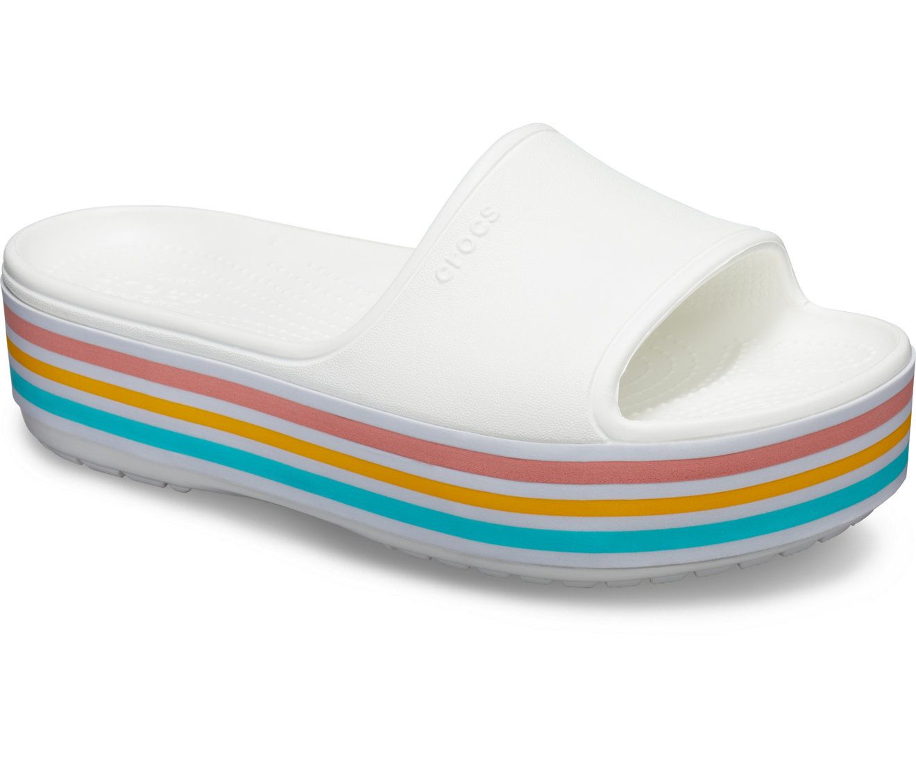 white flip flop crocs