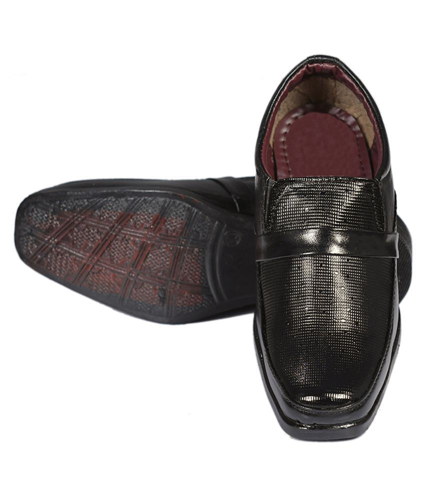Party Wear Black Formal Shoes for Kids. Attractive Look, Light weight