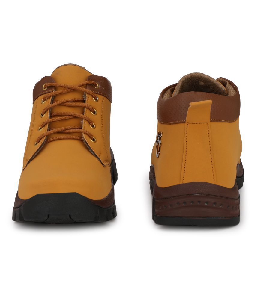 beige hiking boots