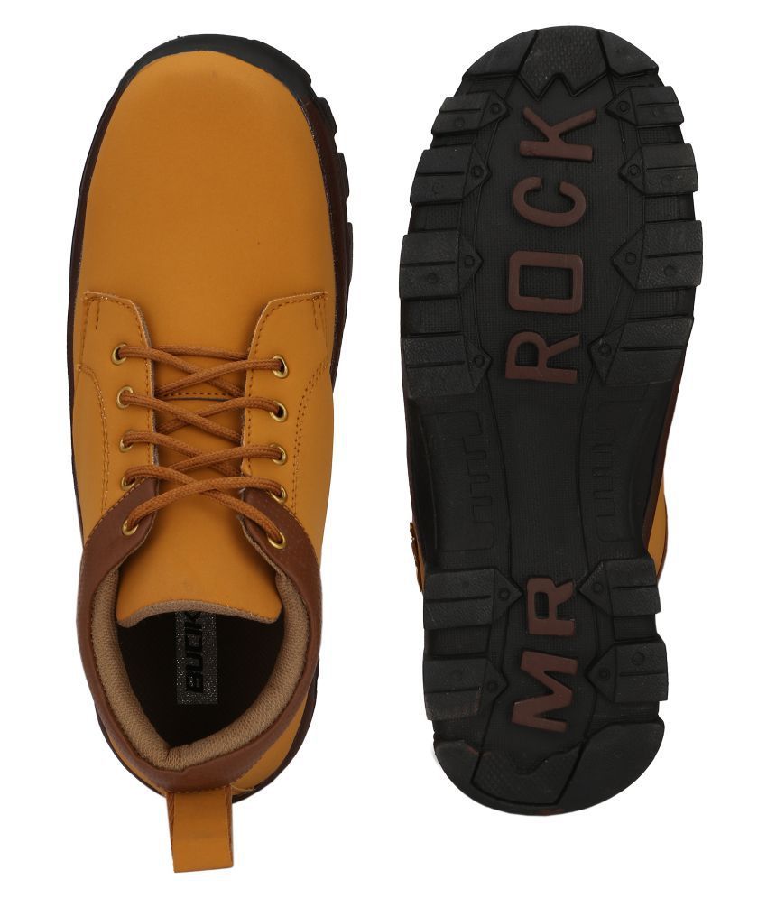 beige hiking boots