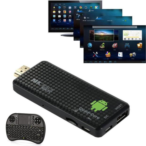 Buy Android 4.4 TV Dongle Box Quad Core Mini PC 1080P 3D + 2.4G Air Mouse Online at Low Price in India - Snapdeal