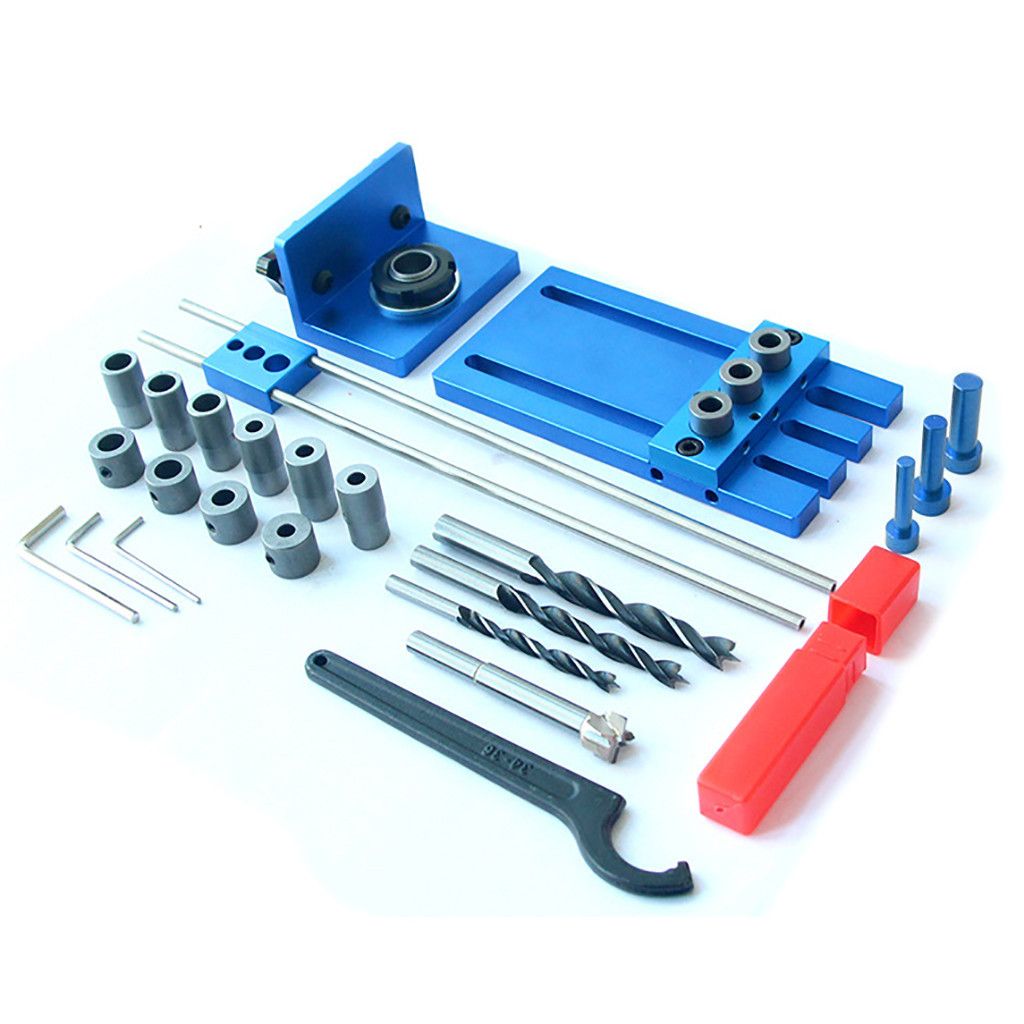 Aluminium Alloy Dowelling Jig Set Wood Dowel Drilling Position Cam Kit