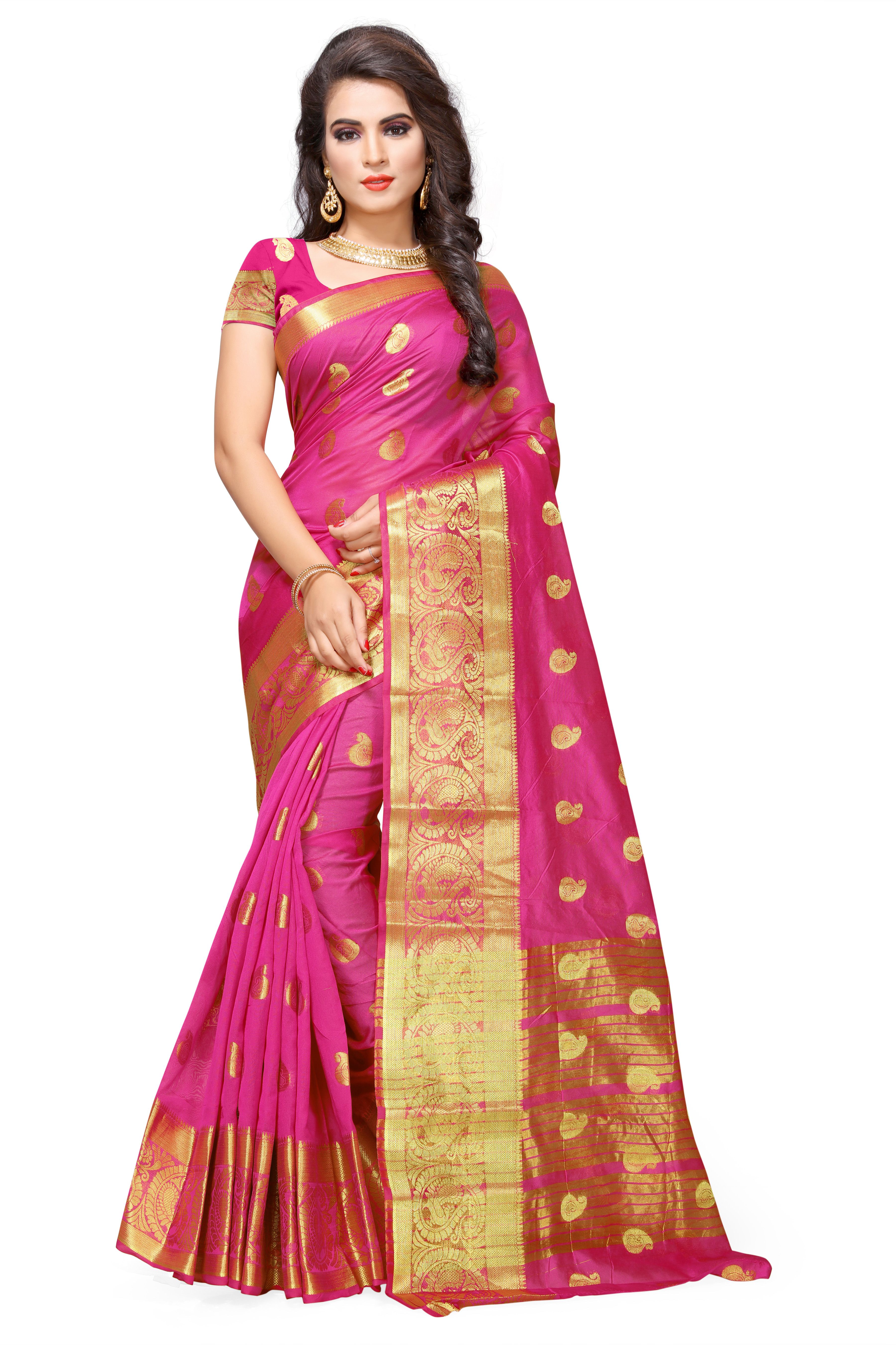 Manvaa Pink Banarasi Silk Saree Buy Manvaa Pink Banarasi Silk Saree