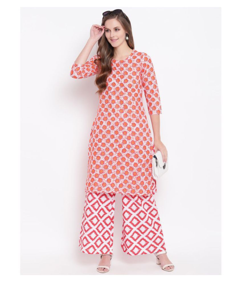 shirt style kurti with palazzo