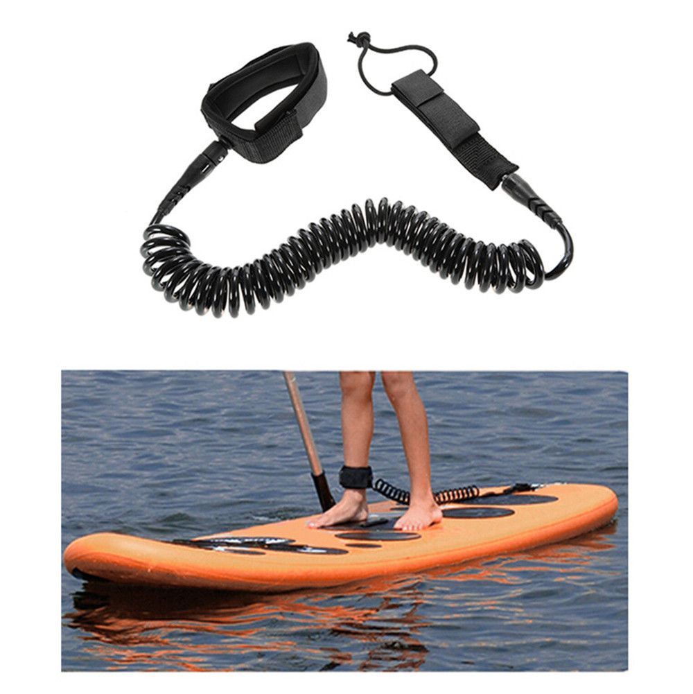 Surfboard Ankle Leash Rope Coiled Stand Up Paddle Board Surfing Cord String S 