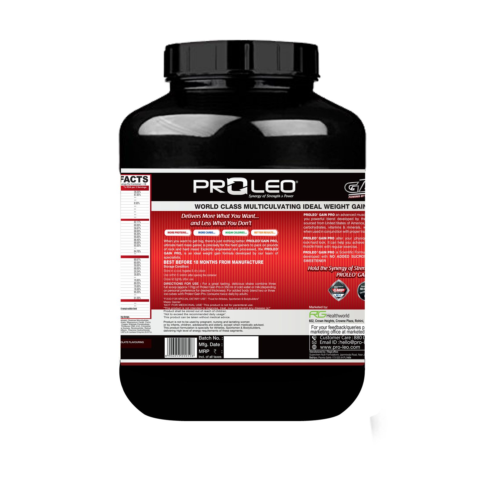 Proleo gain 3 kg Weight Gainer Powder: Buy Proleo gain 3 kg Weight Gainer Powder at Best Prices