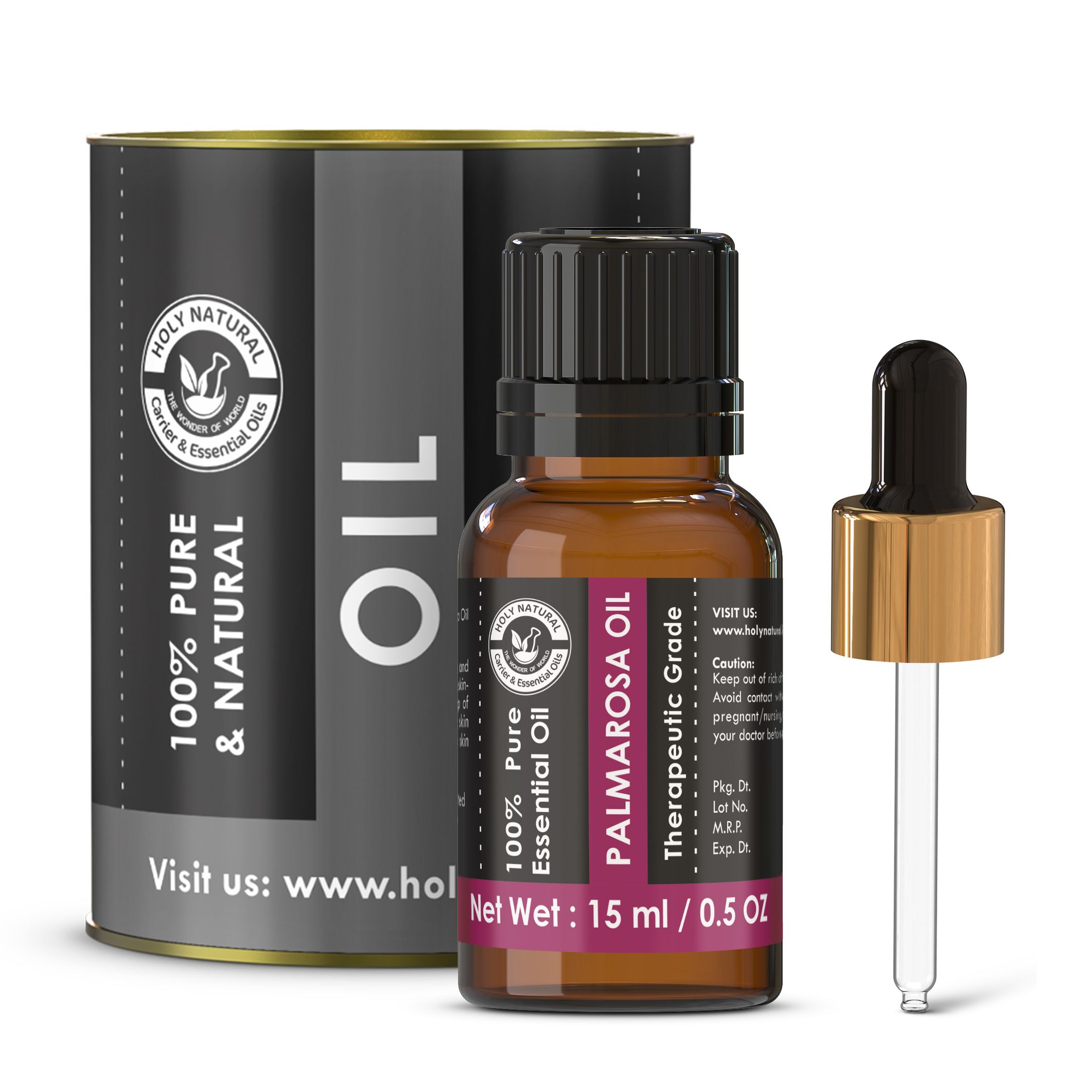 Holy Natural Palmarosa Essential Oil 15 mL: Buy Holy Natural Palmarosa ...