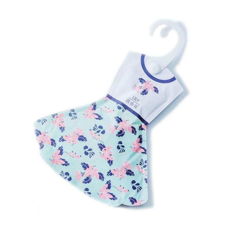 Cute Dress Shape Sachet Air Fresh Hanging Wardrobe Fragrance Bag