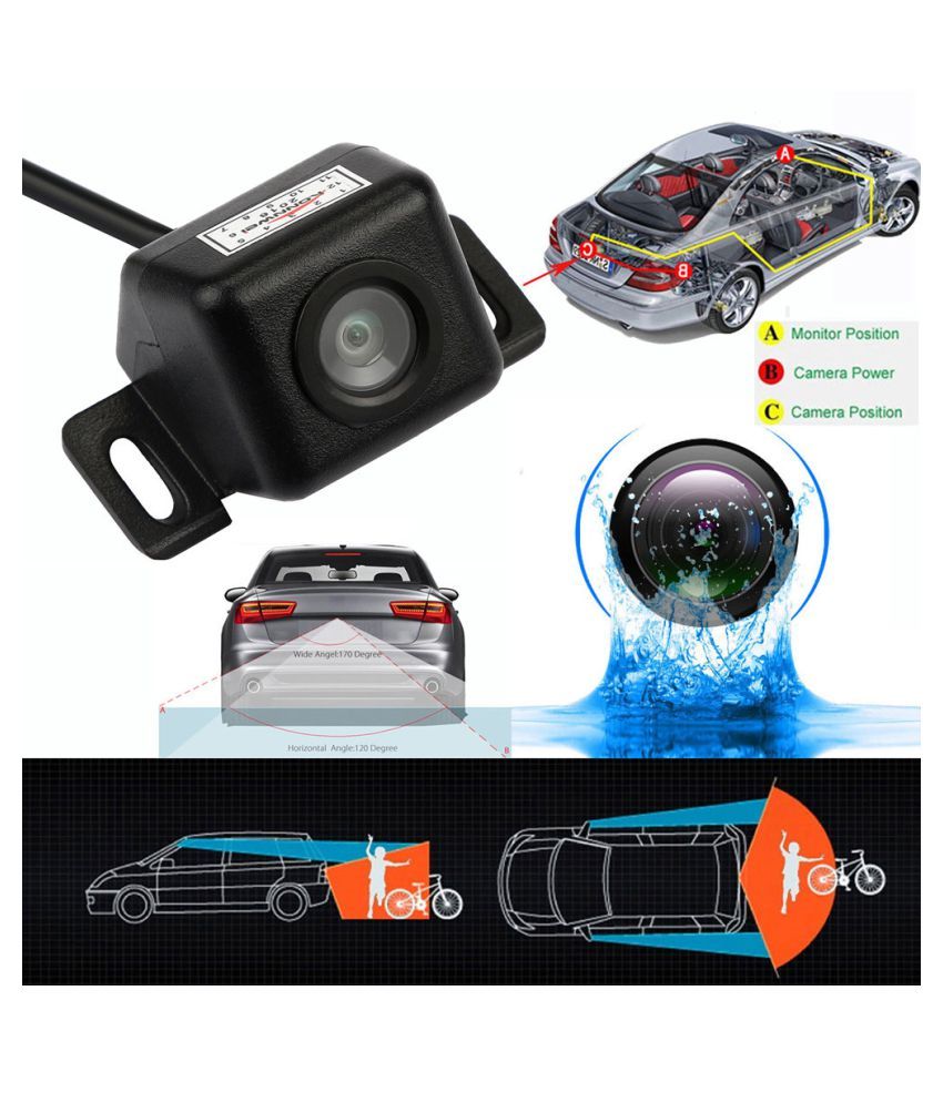 Waterproof Car Backup Camera Night Vision HD CMOS 170 Degree Vehicle Reversing