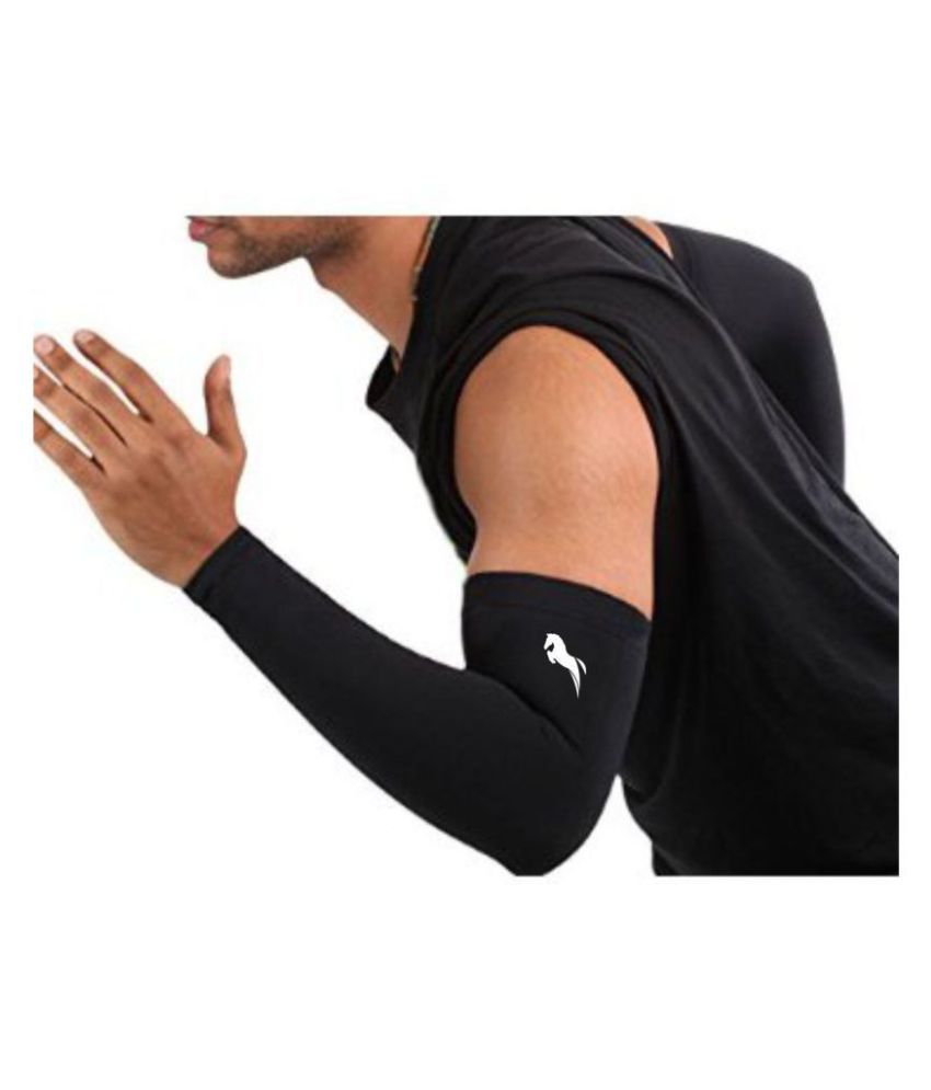     			Just Rider Unisex Fully Stretched Finger less Skinny Fit Sun and Dust Protection Arm Sleeves