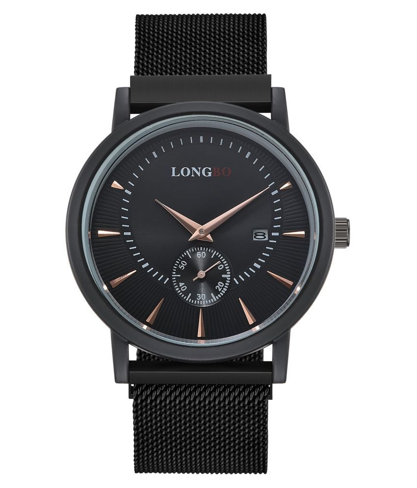 LONGBO Stylish Trendy Mesh Stainless Steel Analog Men's Watch - Buy ...