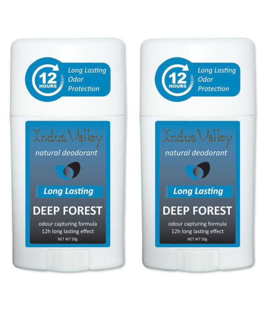     			Indus Valley Paraben Free Long Lasting Deep Forest Deodorant Stick Deodorant Stick - For Men & Women Twin Pack