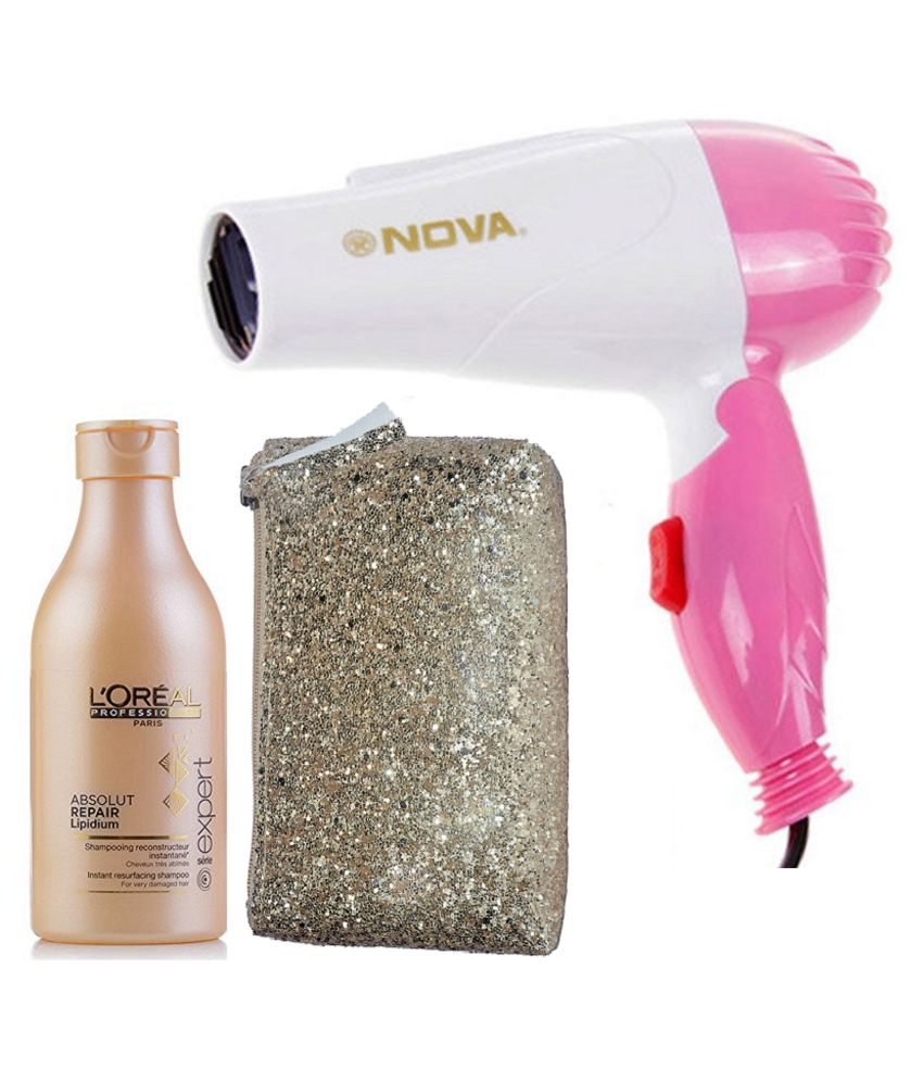 Absolut Repair Lipidium Shampoo 250ml, Golden Bag & Nova Hair Dryer Hair Scalp Treatment 250 mL: Buy Absolut Repair Lipidium Shampoo 250ml, Golden Bag & Nova Hair Dryer Hair Scalp Treatment 250 Absolut Repair Lipidium Shampoo 250ml, Golden Bag & Nova Hair Dryer Hair Scalp Treatment 250 mL: Buy Absolut Repair Lipidium Shampoo 250ml, Golden Bag & Nova Hair Dryer Hair Scalp Treatment 250