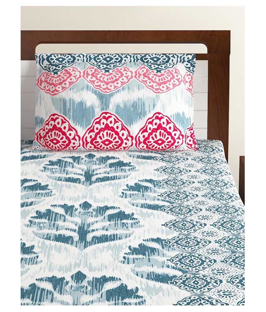 Bombay Dyeing Cotton Double Bedsheet with 2 Pillow Covers ( 240 cm x 230 cm ) Buy Bombay