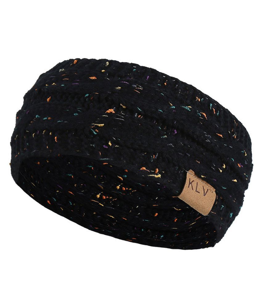 Men Women Hair Ball Knitting Headband Elastic Handmade Sport Hair