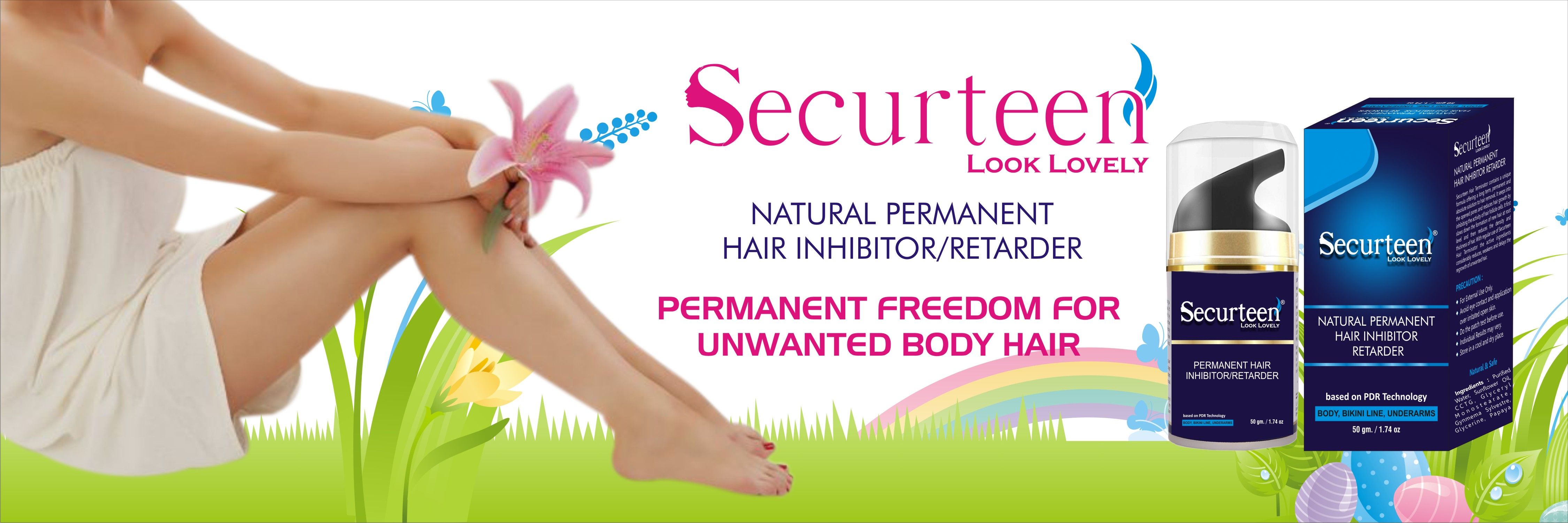 Securteen Natural Hair Inhibitor Permanent Hair Removal Cream Pack