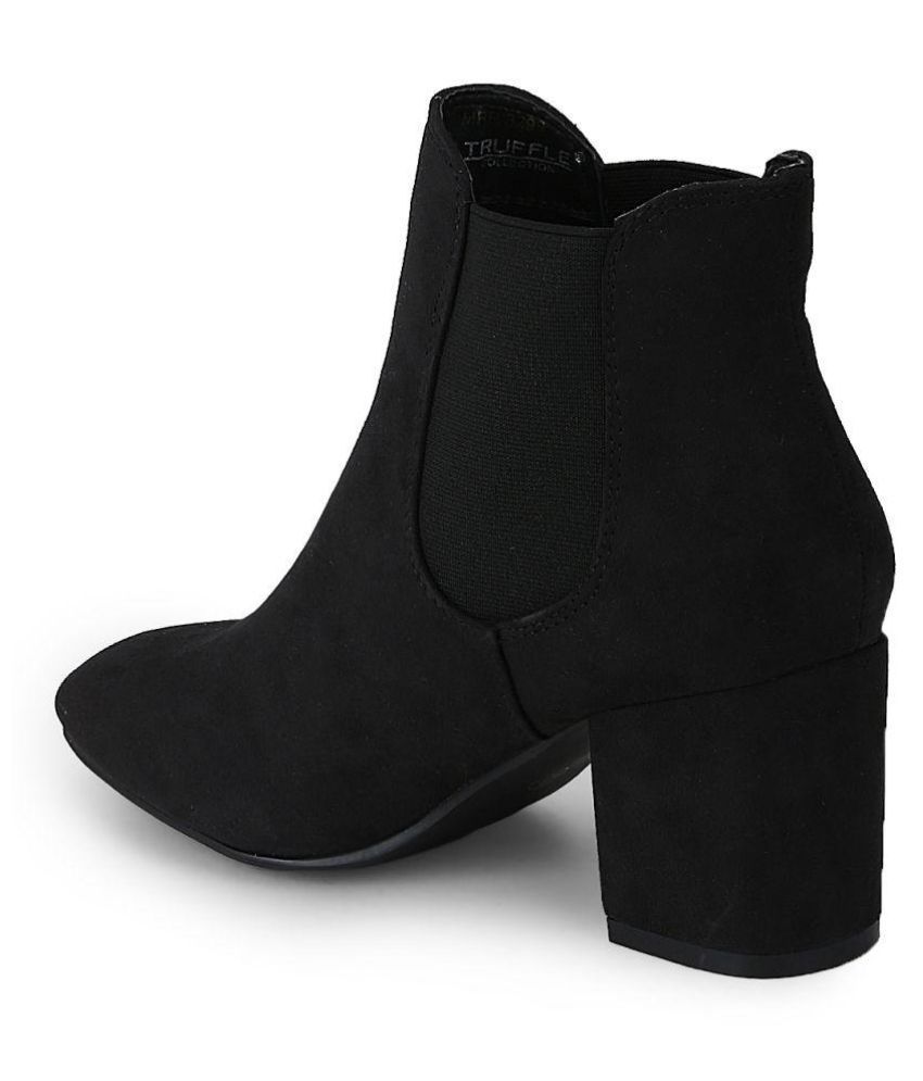 truffle collection hardware detail chelsea boots in black