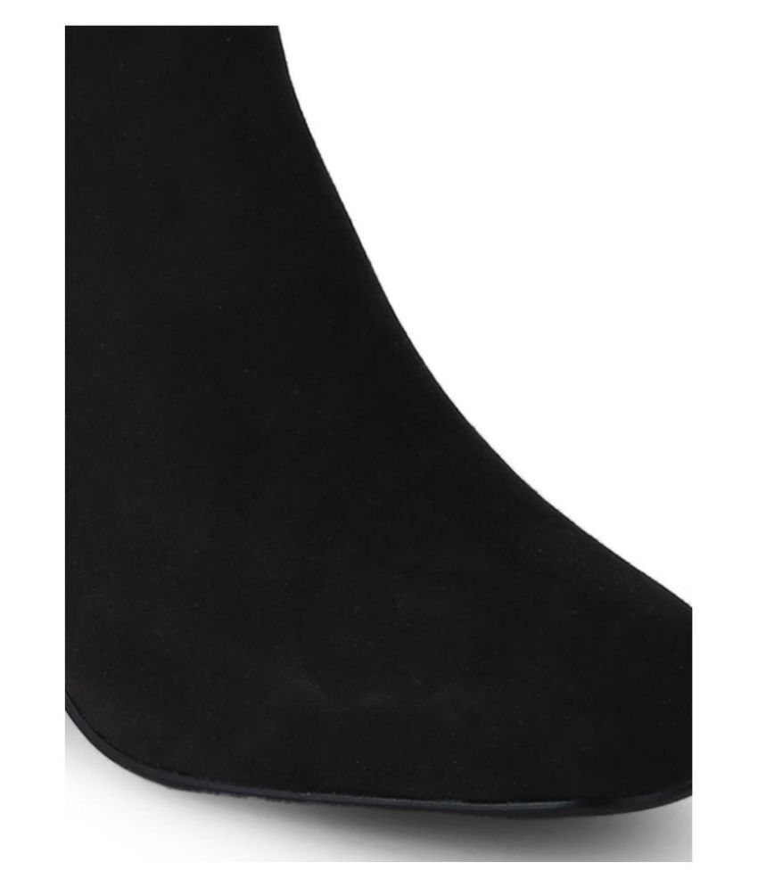 truffle collection chunky chelsea heeled ankle boots in black