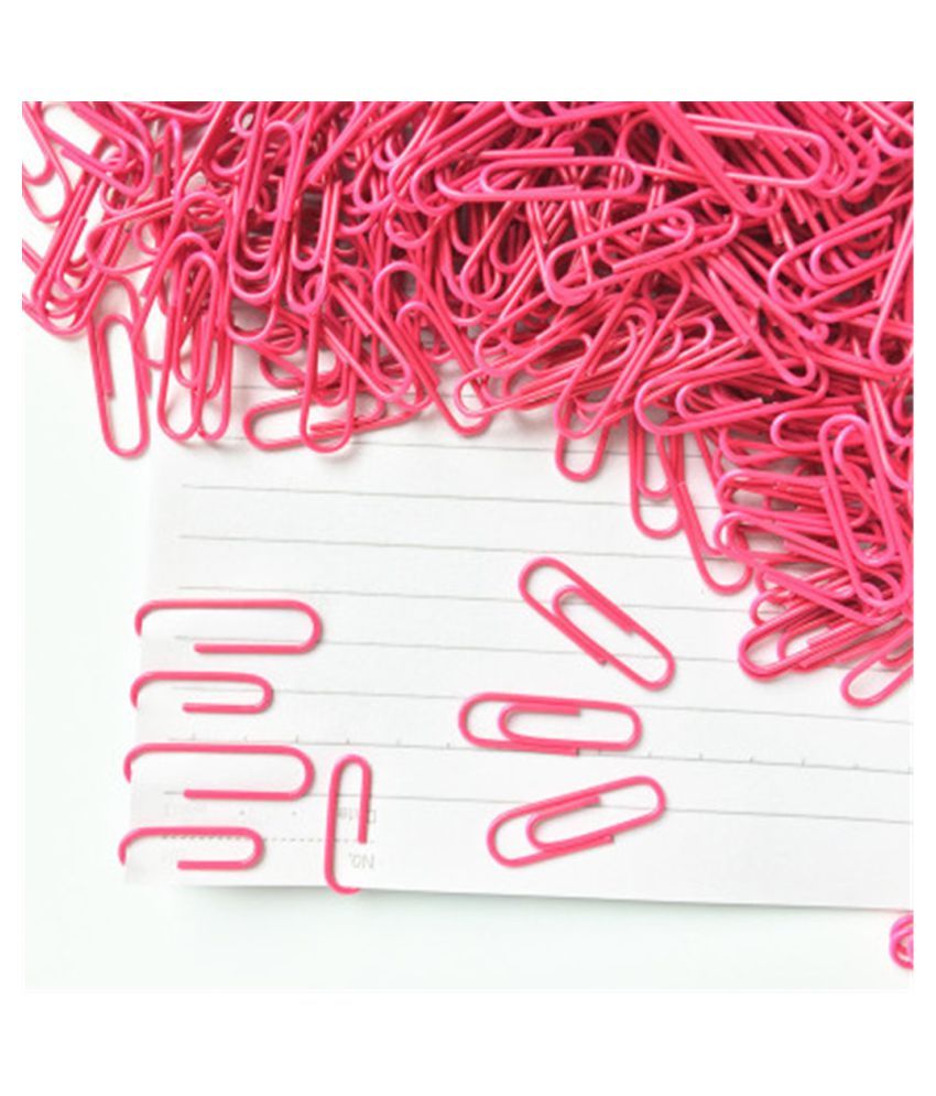 100pcs Hot Pink Office Paper Clip School Supplies Study Article Buy Online At Best Price In India Snapdeal