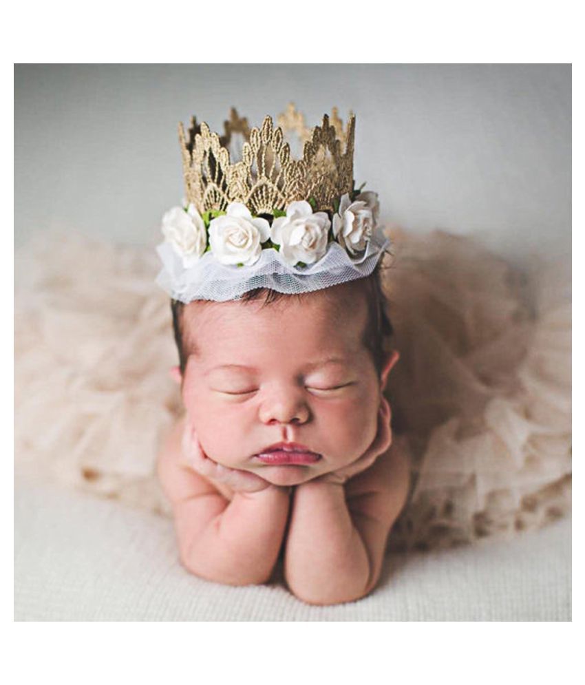 Toddler Baby Kids Girls Lace Flowers Crown Princess Hair Band