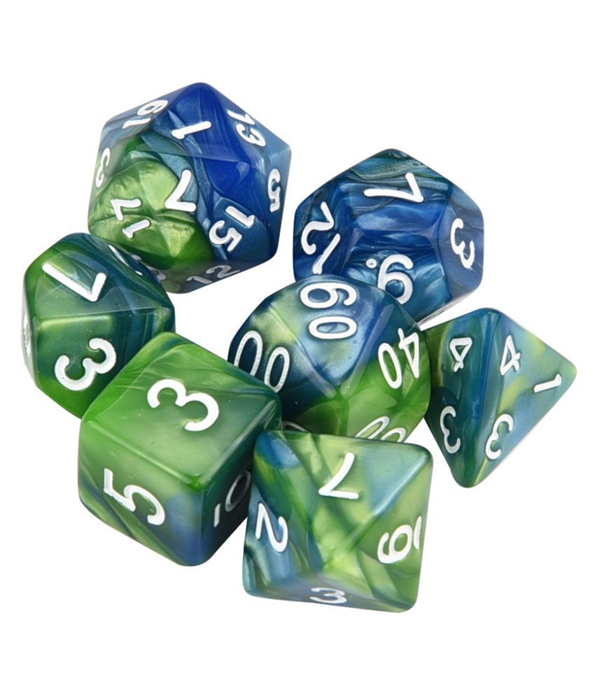 7pcs Set Trpg Game Dungeons Dragons Polyhedral D4 D Multi Sided Acrylic Dice Buy Online At Best Price In India Snapdeal