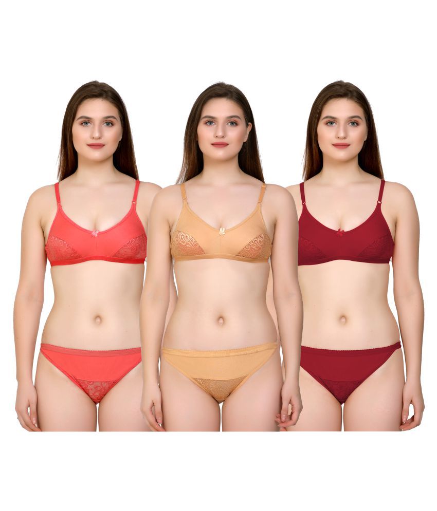 Buy Sofiyaa Cotton Bra And Panty Set Online At Best Prices In India Snapdeal