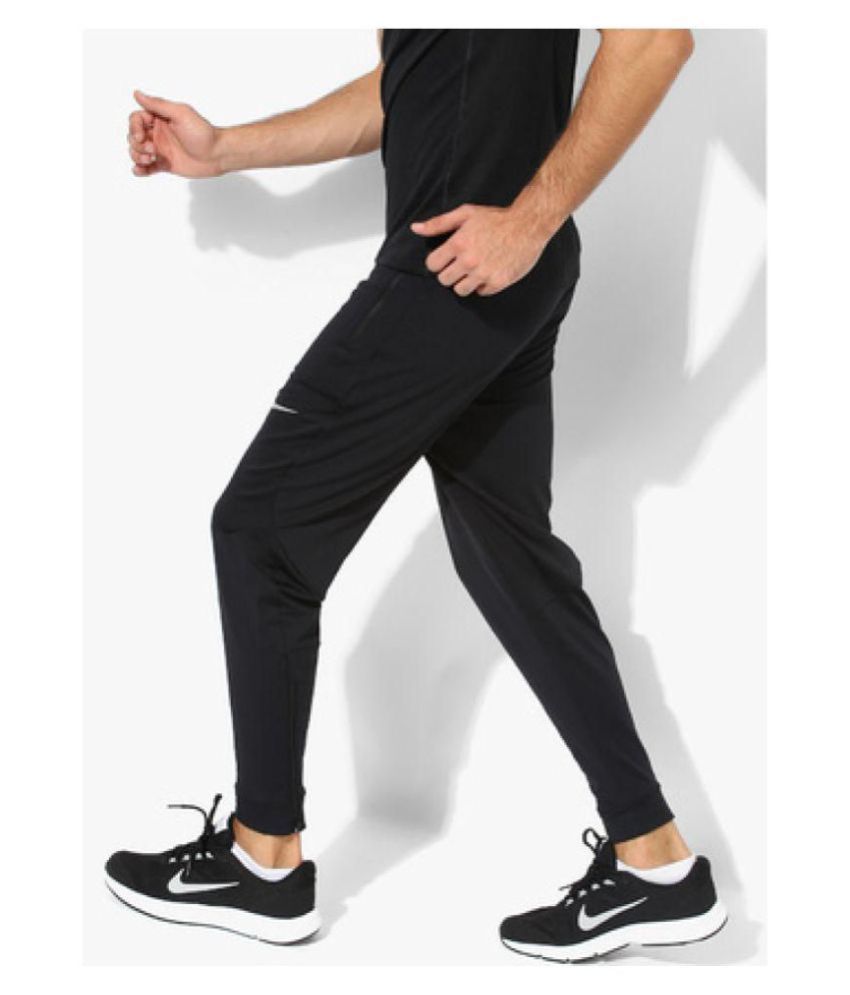 nike black polyester track pants