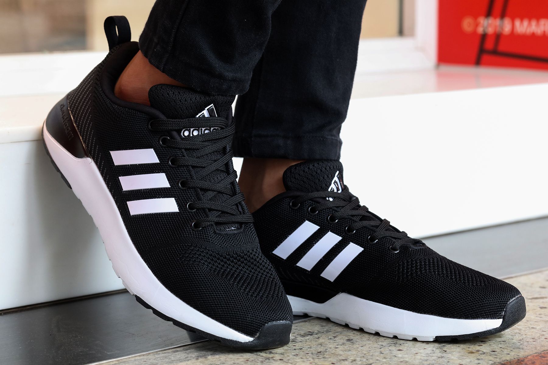 Adidas CLOUD FOAM 2019 Running Shoes Black: Buy Online at Best Price on