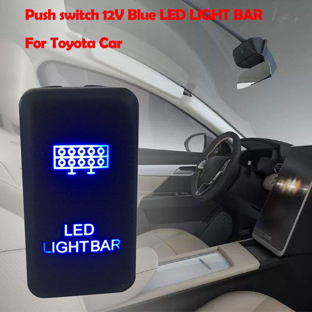 Brand New Push Switch 12v Blue Led Light Bar For 100 Series