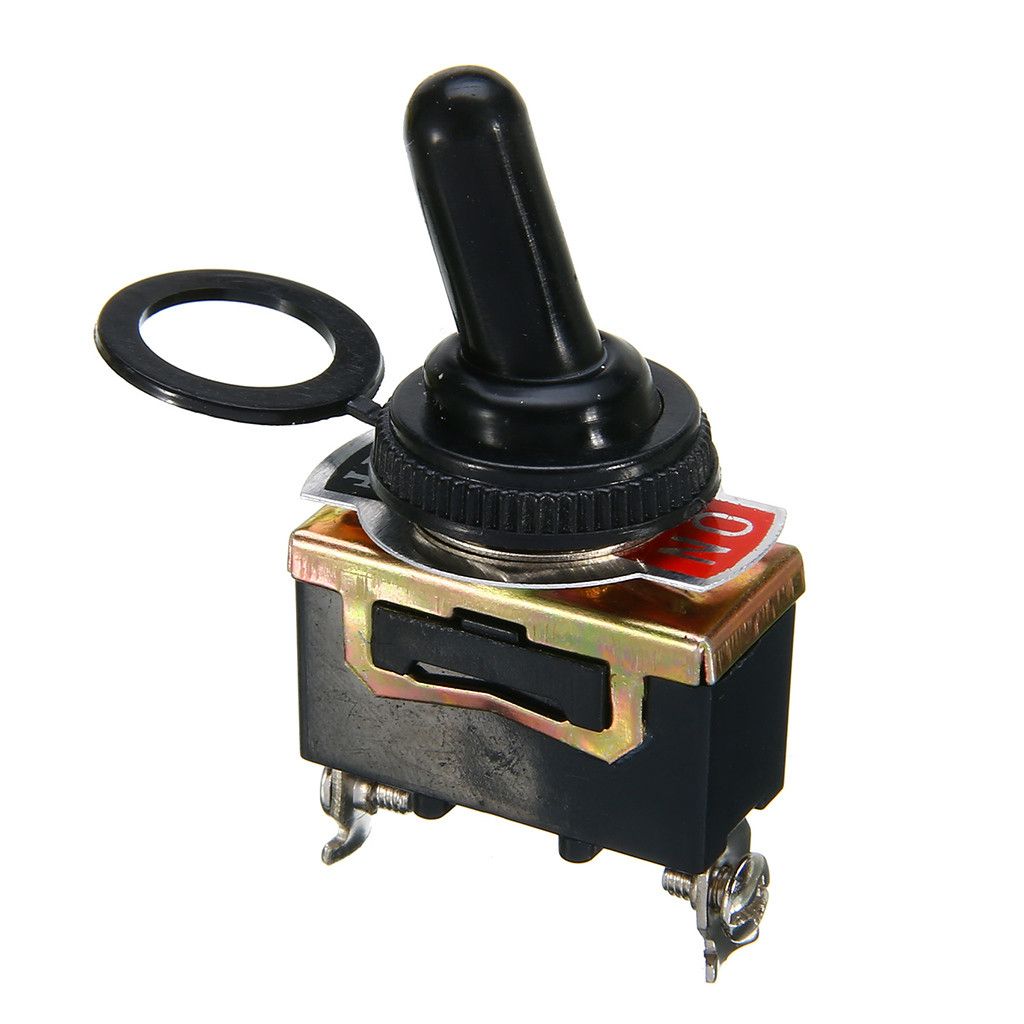 Heavy Duty Rocker Toggle Switch 15A 250V 2Pin ON/Off Metal+Waterproof ...