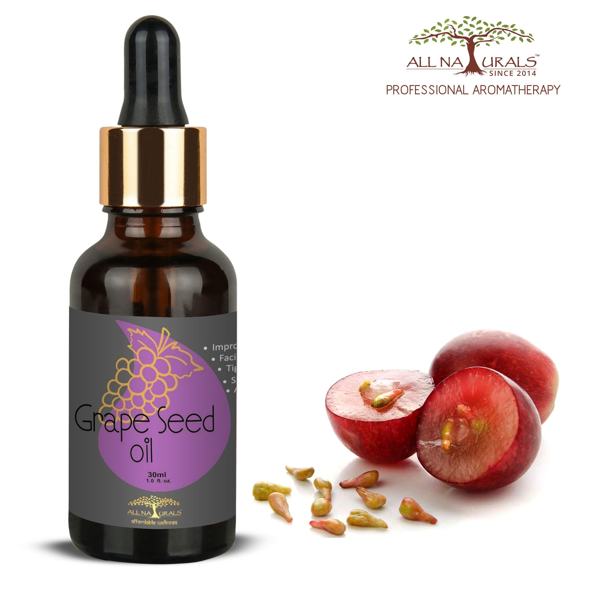 All Naturals Grapeseed Carrier Oil 30 mL
