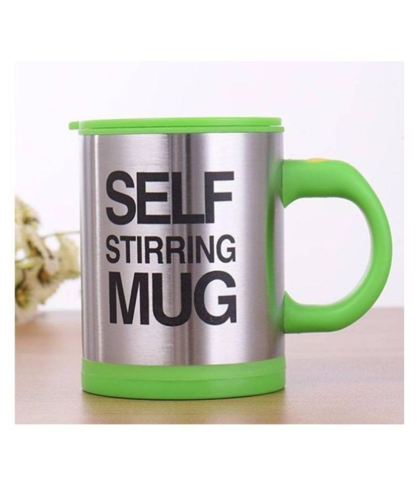 Euros EUROS Battery Operated Automatic Self Stirring Mug Steel Coffee ...