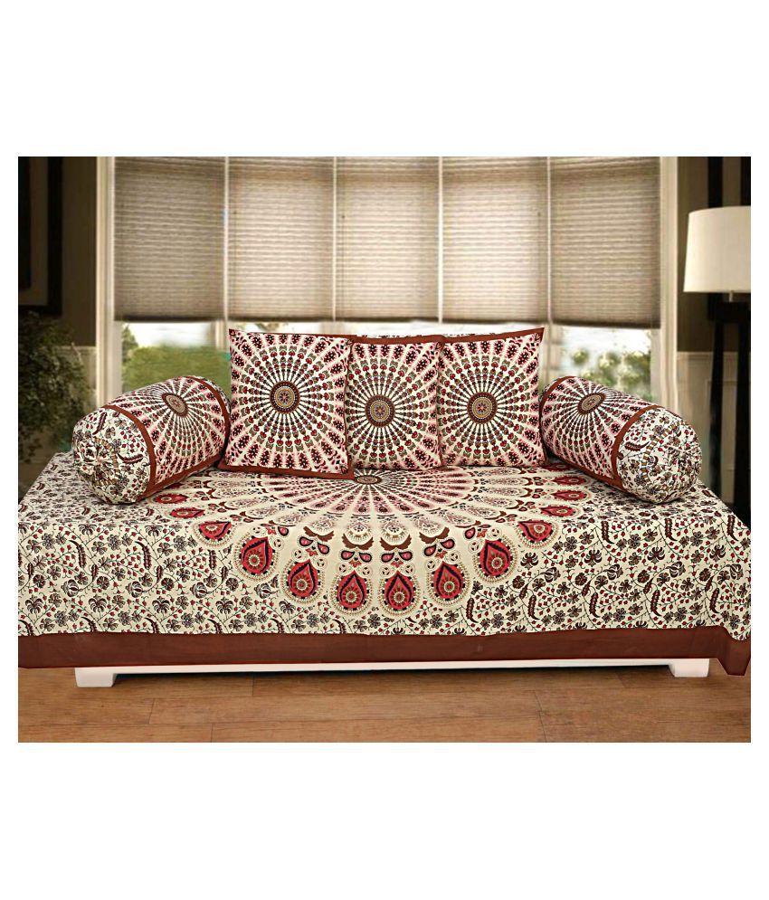 TexStylers Cotton Brown Traditional Diwan Set 6 Pcs Buy TexStylers
