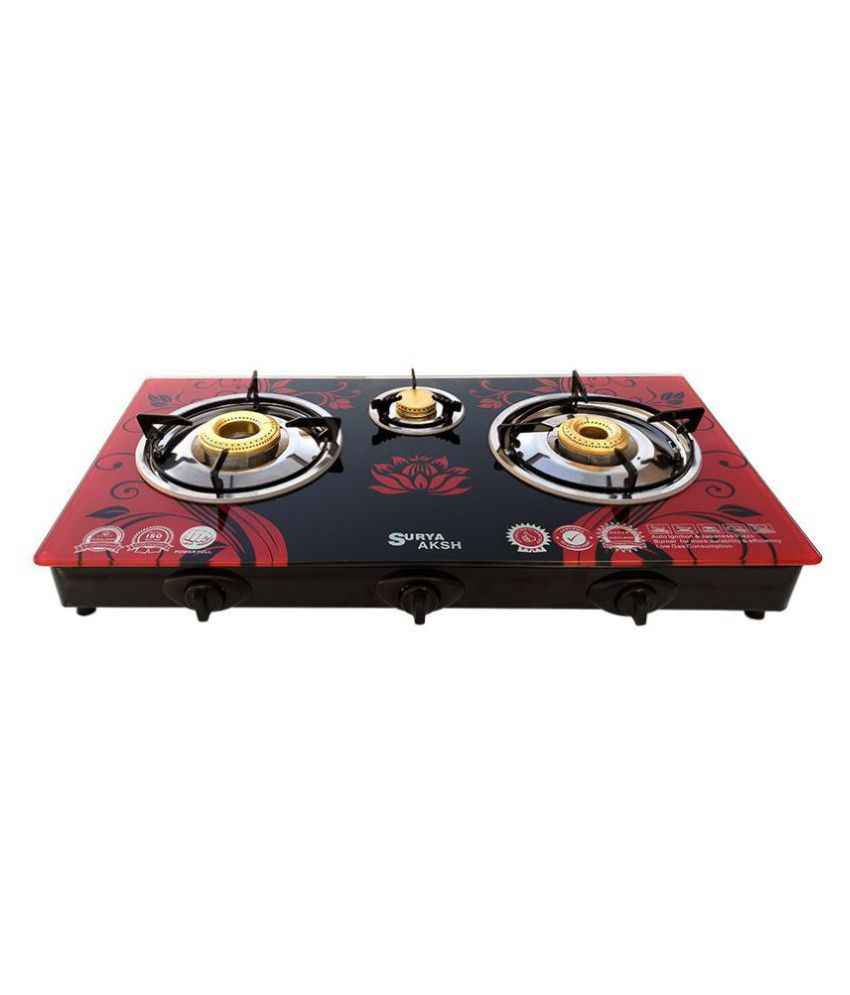 JMF Aqua Star Surya Aksh Automatic 3 Burner Auto Gas Stove Price in