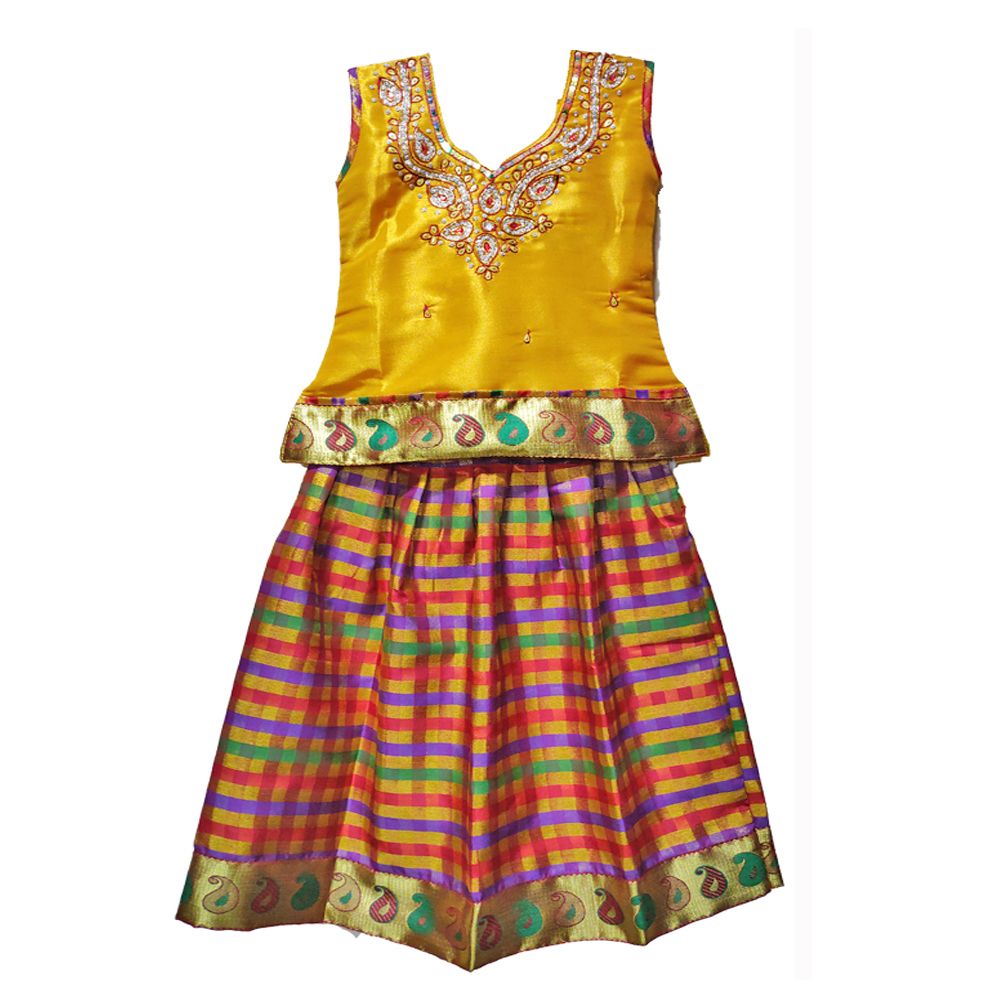 latest pattu pavadai designs for babies