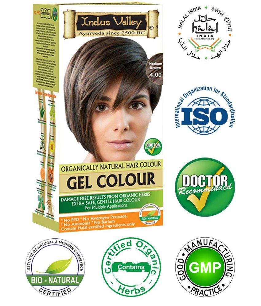 Indus Valley Hair Fibers Gel Medium Brown 220 g Pack of 3 Buy Indus
