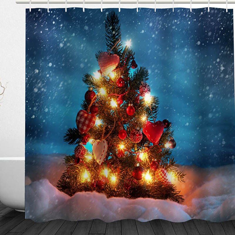 Christmas Tree Shower Curtain Christmas Tree Shower Curtain 180x180cm With 12 Plastic C Hook Christmas Designation Waterproof Bathroom Accessories Buy Christmas Tree Shower Curtain 180x180cm With 12 Plastic C Hook Christmas Designation Waterproof Bathroom Accessories