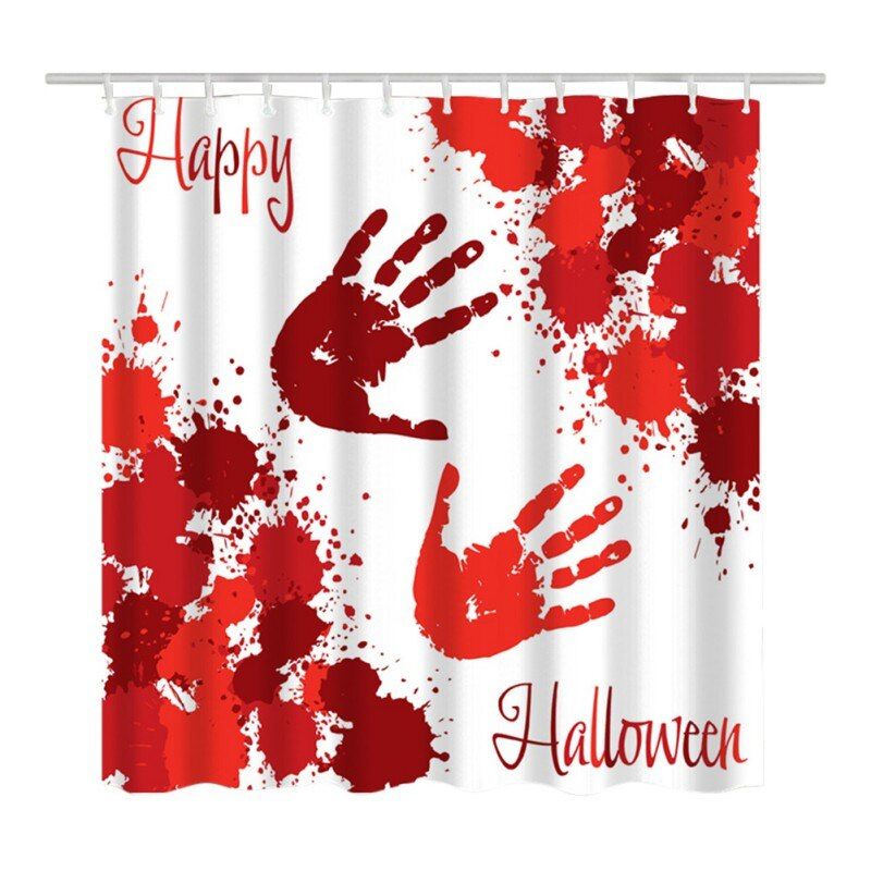 Halloween Shower Curtain Waterproof Mildew Polyester Fabric