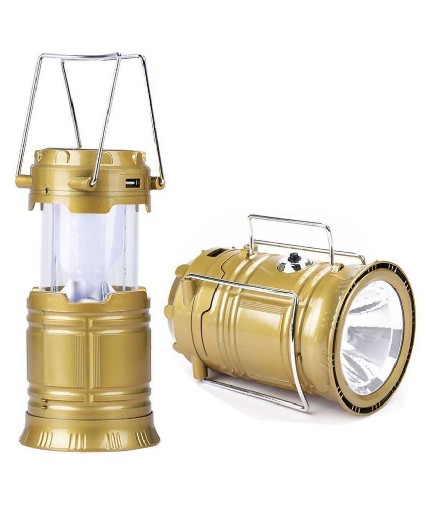 S & Co. 5W Emergency Light rechargeable lantern Golden Pack of 1 Buy