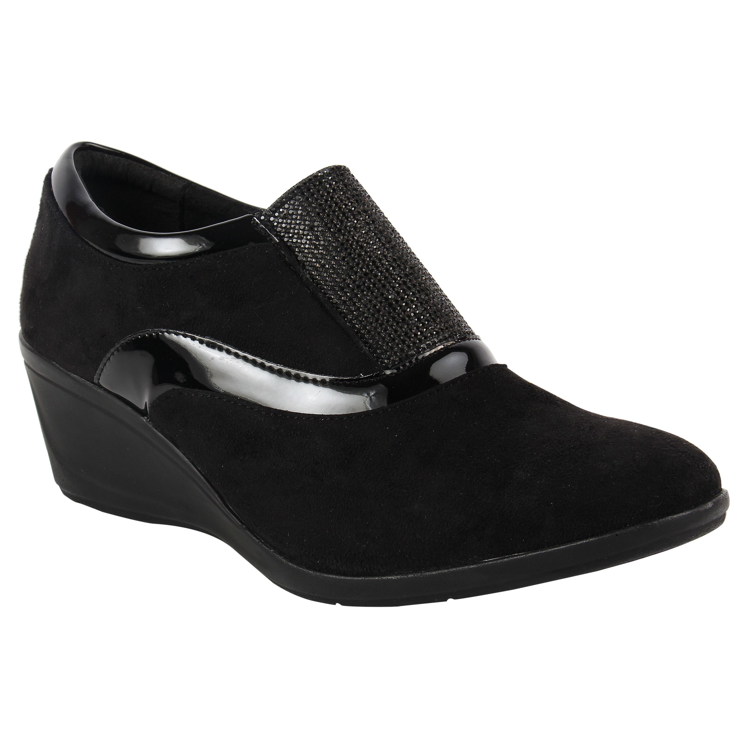 black ankle length shoes