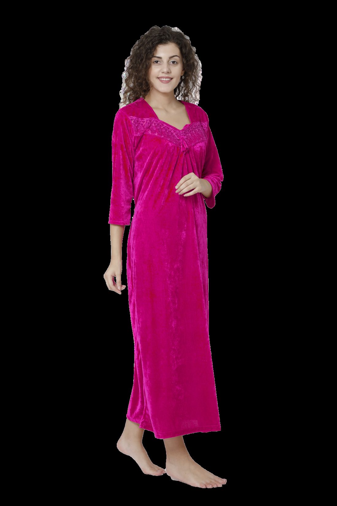 velvet nighty design
