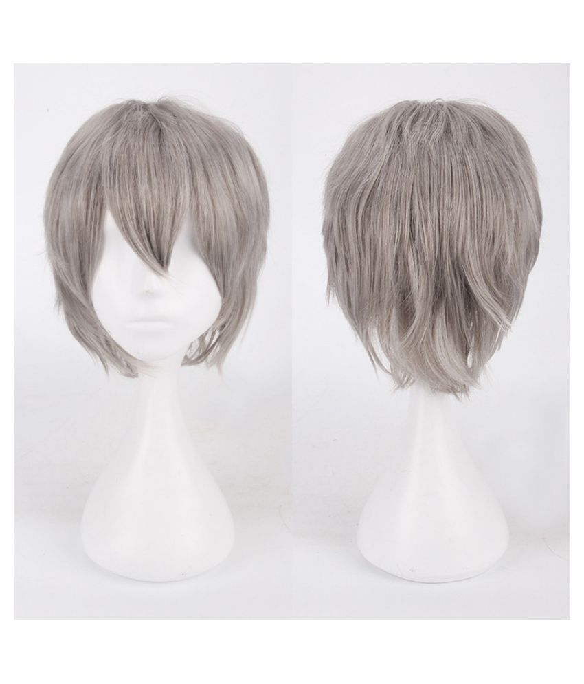 Multi Color Short Straight Hair Wig Anime Party Cosplay Full Sell
