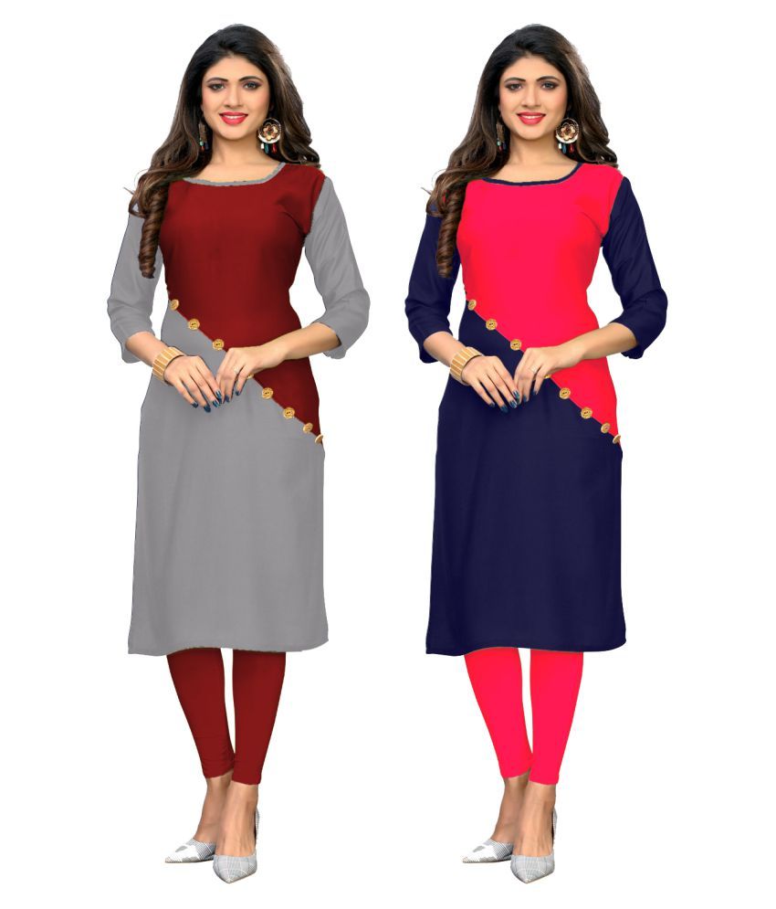 two colour combination kurti
