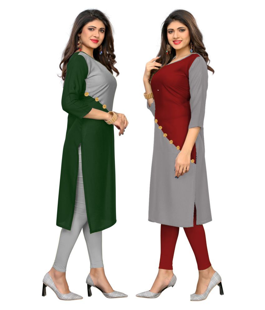 two colour combination kurti