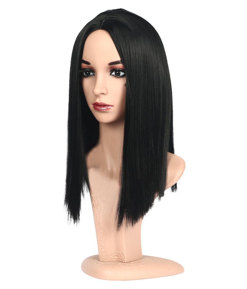 Synthetic Hair 16 Inches Straight Hair Wig For Black Hair Women Synthetic  Wig: Buy Synthetic Hair 16 Inches Straight Hair Wig For Black Hair Women  Synthetic Wig at Best Prices in India - Snapdeal